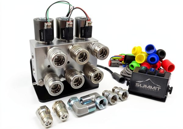 Hydraulic Multiplier Kit Summit Hydraulics 3 Circuit Selector Valve-0