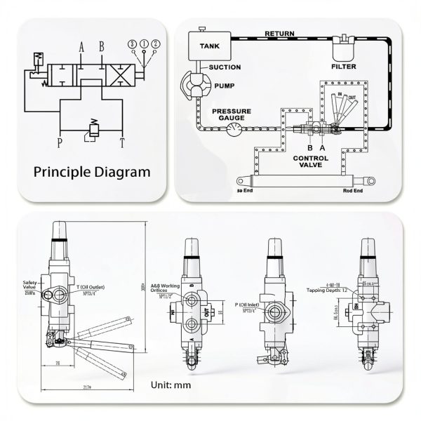 Hydraulic Log Splitter Directional Control Valve JAHEZYAN 3626PSI-2