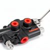 RYFT 25GPM Auto Control Detent Valve, Heavy Duty Hydraulic Log Splitter Valve, Auto Return Detent Lever Handle, Durable Cast Iron Body, with 1/2" Work Port, 3500 PSI Used for Various Log Splitters-0