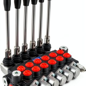 Hydraulic Directional Control Valve VEVOR 6-Spool 11 GPM 3600 PSI-0