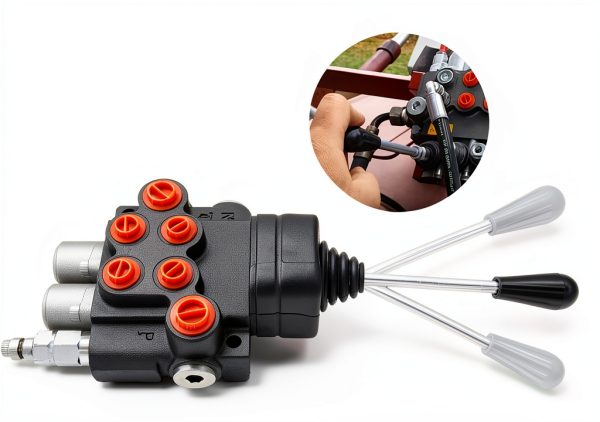 HOOTO Hydraulic 2‑Spool Control Valve 11 GPM for Tractor Loaders-4