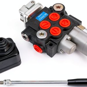 Hydraulic Control Valve INPANOLS 2-Spool 11GPM Directional - Black-0