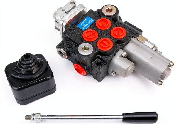 Hydraulic Control Valve INPANOLS 2-Spool 11GPM Directional - Black-0